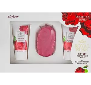Комплект подарочный для женщин Biofresh Royal Rose (кр.д.лица 30мл+кр.д.рук 30мл+мыло 65гр)